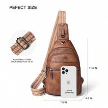 LATMAP Sling Bag For Women - Crossbody Bags Fanny Pack With Vegan Leather - Adjustable Sling Backack For Travel Mother's Day Gift - Multicolor - View 3