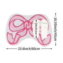 1/2 PC- Valentine's Day Rug Bathroom Rug, Bowknot Style Soft Geometric Pattern Ultra-Thick Soft Couples Pink Bathroom Carpet, Anti-Slip TPR Bottom, Water-Absorbent, Easy To Clean, Machine Washable, Soft And Comfortable, Living Room, Bathroom Vanity, Bathtub, Shower Room, Sink, Festival Home Bathroom Decoration Outdoor Rug Door Mat Summer Bathroom Accessories - Multicolor - View 9