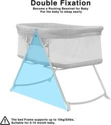 UBRAVOO Babybett, 2-in-1-Babybetten und Babywiegen, Einfach Zusammenklappbares Reisebett mit Matratze Inklusive, Multifunktionales Stubenwagen Baby für Neugeborene-Khaki