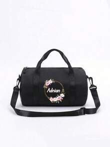 Personalized Dance Bag, Customizable With Your Name. Ideal For Dance, Sports, Latin Dance And Various Occasions. Large Capacity Design Allows It To Be Used As Both A Shoulder Bag And A Travel Bag, Practical And Convenient For Daily Use. Also Makes A Great Gift For Friends And Family. - Text 1 Stroke - View 8