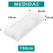VOGRAC Viscoelastic Pillow With A 100% Viscoelastic Core, Aloe Vera Fabric, Anti-Mite, Anti-Bacterial, Thermoregulating, And Ergonomic. Relieves Cervical Pressure. - White - View 9