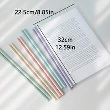 40pcs/30pcs/20pcs/10pcs/5pcs Retractable A4 Clear File Folder, Pull Rod Clip, Muted Color Water Drop Rod, Minimalist Document Folder, Resume Binder, High Capacity, Student Test Paper Clip, Expandable Document Organizer, Pastel Transparent Loose Leaf Binder, Mixed Color, Music Score Clip, School Certificate Holder, Open-Top Document Bag, Back To School Gift, Graduation Gift, Random Color - Multicolor - View 7