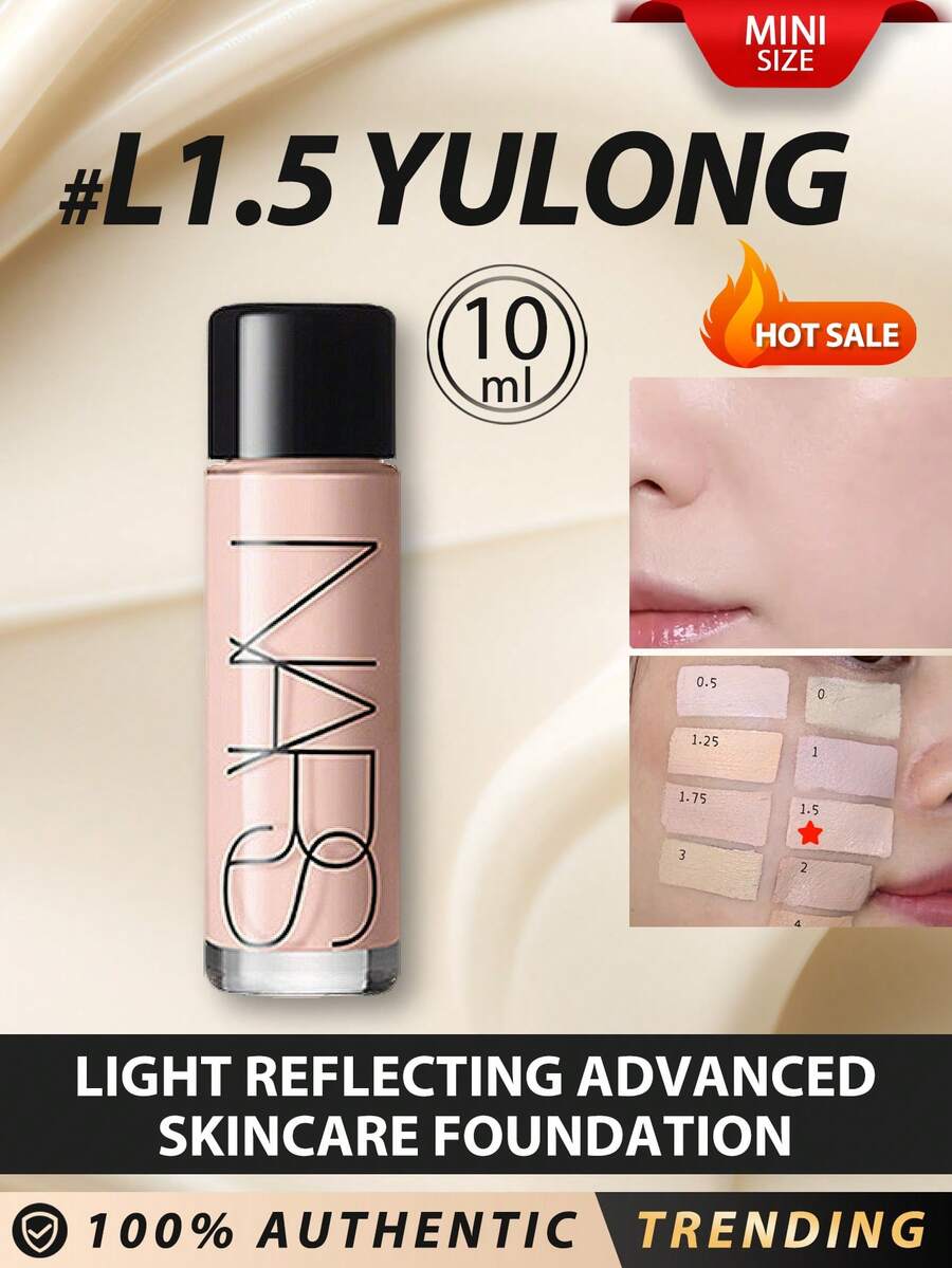 Nars [迷你] 光反射高级护肤粉底液 10ml #L1.5 YULONG 非常轻盈，具有中性底色和浅粉色调 / 这款创新的彩妆和护肤品混合物可立即遮盖瑕疵，抚平纹理肌肤 - #L1.5 10ml - 查看 1