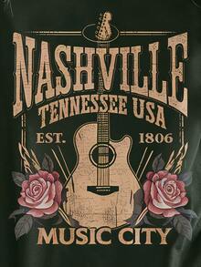 Women's Casual Short Sleeve Round Neck T-Shirt - Dark Green - View 4