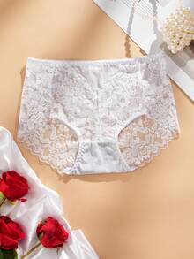 FOVTY 3 件套女士内裤性感蕾丝家居服内衣夜用内衣文胸瑜伽短裤 - 彩色 - 查看 3