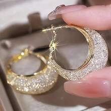 Shimmering Mesh Earrings For Women, Multi-Occasion Gift (Christmas Halloween Valentine) - 圓形 - 查看 3