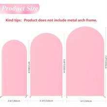 Baby Pink Wedding Arch Cover 6FT 6.6FT 7.2FT Spandex Fitted Round Top Chiara Backdrop Stand Covers 3 Set For Wedding Birthday Party Decoration - Baby Pink - View 2