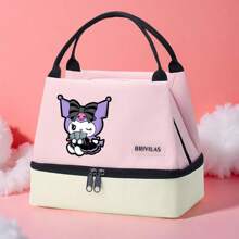 Sanrio Hello Kitty/Kuromi/Cinnamoroll Insulated Lunch Bag, Portable Oxford Cloth Tote With Aluminum Foil, Lightweight, Casual Style With Handle For Office, School, Picnic, Beach, Back To School Essential