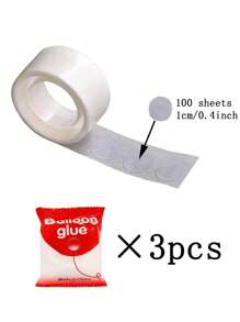 3 Rolls Of ABS Balloon Glue With 100 Double-Sided Clear Glue Dots Per Roll, Multi-Purpose Removable Glue Dots, Suitable For Balloons, Party Balloon Fixation, Crafts, Scrapbooking, Party Decorations, Office & Home, Christmas, Back To School Season
