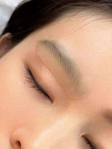 10/6 件硅胶眉毛练习贴 - 半永久化妆模拟皮肤，自然眉线训练贴，初学者眉毛设计转换模板