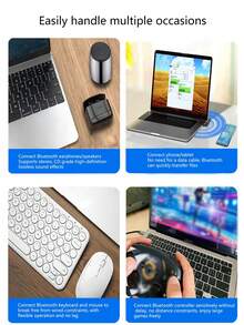 Tarjeta de red de doble banda 5G WiFi 6 de enchufe y listo, diseño 2 en 1 con Bluetooth 5.4, receptor USB de alta velocidad de 1300 Mbps, disfruta de una red ultra rápida, haz que la conexión inalámbrica sea talla grande conveniente y eficiente para tu computadora - Negro - Ver 9