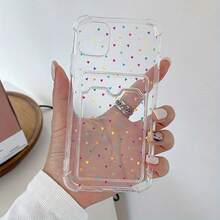 Funda a todo color, con ranura para tarjeta y fotos, compatible con phone 16, 15, 14, 13, 12 Pro, 16, 15. Funda transparente con ranura para tarjeta, compatible con phone 16, 15, 14, 13, 12 y 11 Pro - transparente - Ver 4