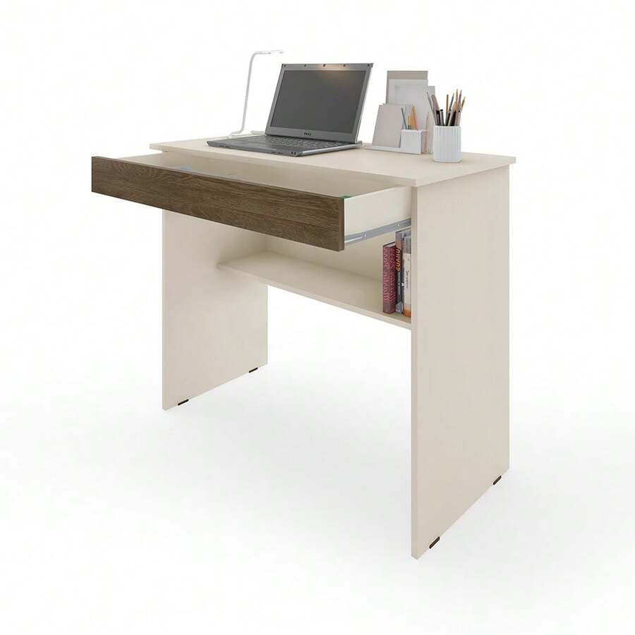 Multipurpose Desk Dressing Table With Drawer - Ideal For Computer, Home Office And Dressing Table - 香檳色 - 查看 1