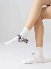 1 Pair Heel Cushion Shock Absorbing Hook And Loop Heel Guard Socks Inserts - Multicolor - View 2