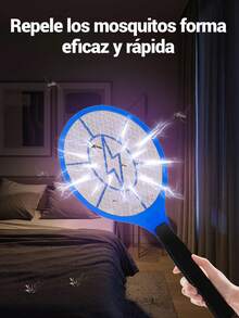 Bug Zapper Racket - Large Electric Fly Swatter And Mosquito Killer For Indoor And Outdoor Insect Control - Battery Operated Tennis Racquet - Portable Mosquito Killer - US A Type Plug(110-127V) - View 3