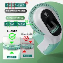 Phomemo 1 Set E975 Embossing Label Maker Machine With 6 Tapes Of 9mm/ 3/8" Label Tapes(3*Black/1*Pink/1*Blue/1*Green), Portable Retro Embossed Label Maker Writer, Mini Embosser Label Maker With 6 Rolls Embossing Label Tapes For Home,Office DIY And Crafting