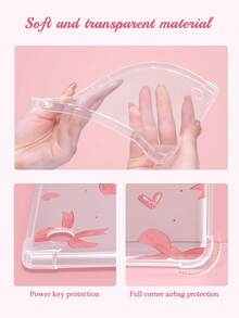 A Bow And Heart Beautiful Transparent Fashion Kobo Clara Colour/BW 2024,Kobo Clara 2E,Kobo Libra Color 2024,Kobo Libra 2 Protective Case, TPU Transparent Drop Protection Case, Lovely Gift - Multicolor - View 8