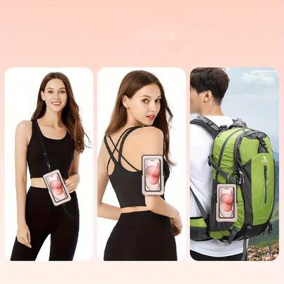 Un sac à main élégant pour hommes et femmes conçu pour la course, compatible avec les appareils jusqu'à 17,78 cm, idéal pour les sports de plein air comme la course, le cyclisme et d'autres activités.