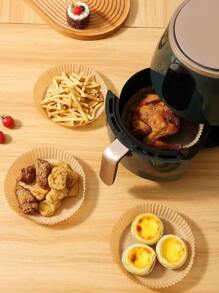 30/50/100PCS Air Fryer Accessories Round,Air Fryer Disposable Parchment Paper Liner Oil-Proof Paper Tray, Non-Stick Baking Mat,Water-Proof, Parchment For Baking Roasting Microwave,Air Fryer Accessories Baking Paper For Air Fryer