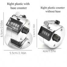 1pc Handheld Multi-Function Click Counter - Portable Tracker For Craft Stitch, Retail Traffic & Event Crowd Control ( Design, Keychain-Size & Easy-Reset Tool) - Silver - View 9