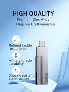 Lenovo BU200 固態U盤 256GB PCIe 3.0×2 1000MB/s雙滿速 Type-C/USB3.2雙接口 手機/電腦/平板三端秒傳 軍工級散熱 - 銀灰色 - 查看 5