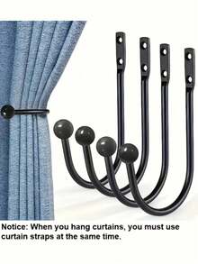 1pc,Simple Rural-Style Curtain Hangers - A Sleek And Retro Design, Suitable For Curtain Accessories In Bedrooms And Living Rooms. Easy To Install, Durable, Versatile And Space-Saving! Practical Hangers