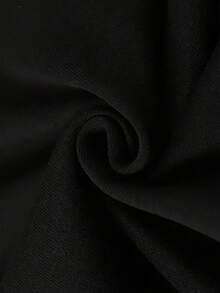 Camiseta de manga corta para damas con estampado de patrones, top de cuello redondo suelto y casual, se puede lavar aáquina para comodidad durante las cuatro estaciones. - Negro - Ver 6