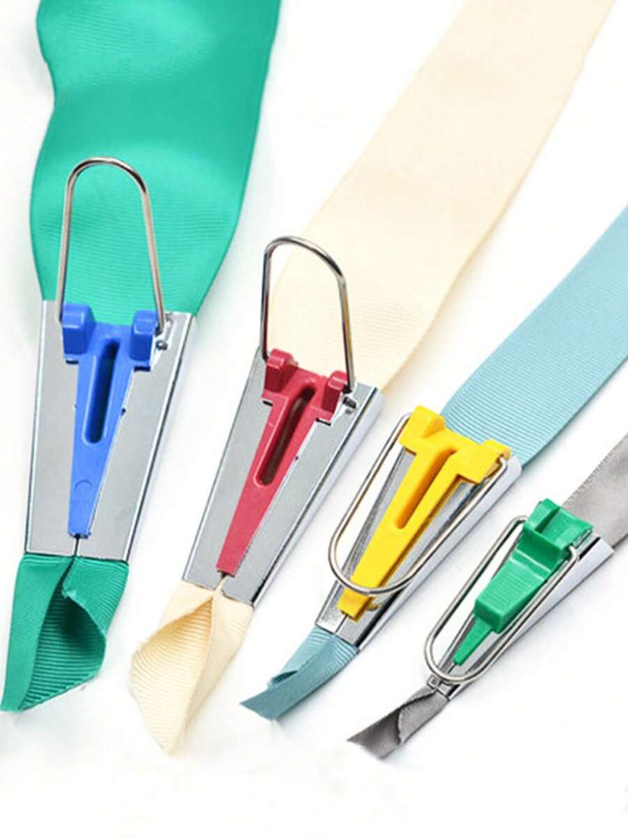 3 件/4 件/5 件斜纹胶带制作器套装，DIY 缝纫卷边工具