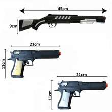 Brinquedo Pistola E Lança Dardos C/ Acessórios Kit 17 Peças - Preto - Visão 4