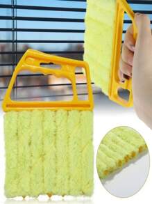 1 pieza Cepillo de plástico para limpiar persianas, apto para limpiar cortinas, persianas, rejillas de aire acondicionado, cocinas. Es un cepillo multifuncional para ranuras que se puede lavar y reutilizar.