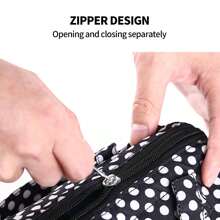 Portable Waterproof Makeup Bag - Travel Toiletry Organizer With Triple Zippered Compartments