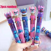 1/2/3/4/5/6支10色笔，涂鸦多色日记笔，高品质文具，马克笔，日常办公笔，考试，速干卡通笔，书写和学习用品，生日礼物，学生奖品，学校和办公室必需品，用于学校用品，返校 - 彩色 - 查看 12