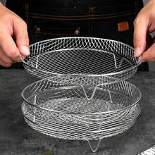 Upgrade Fryer Rack Three Stackable Dehydrator Racks For Airfryer Stainless Steel Round Fryer Rack All 4.2QT - 5.8QT FryerOven Press Cooker - A - Xem 7