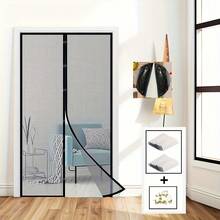 1 套磁性纱门（黑色），自密封重型免提网状隔断，防虫 - 黑色 - 查看 5