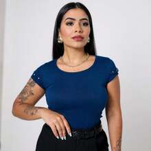 Women T-Shirts - Màu xanh hải quân - Xem 2