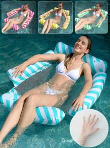 1 pieza Hamaca inflable flotante para piscina, accesorio de fiesta de verano para piscina y playa para adultos, regalo perfecto para vacaciones y relajación en la piscina
