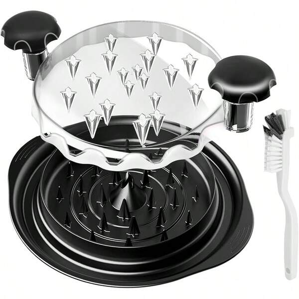 Latest Chicken Shredder Tool Twist - 9. 84 Inches Large Meat Shredder Tool Twist With Cleaning Brush,  Visible Shredded Chicken Tool Chicken Breast Shredder,  Ergonomic Handle,  Dishwasher Safe,  Anti-Slip