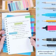 10pcs/2000 Sheets Muted Color Index Tabs, Student Reading Marker Stickers, Bible Reading Note Labels, Colorful Translucent Sticky Notes,School Supplies,Back To School