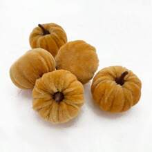 12/10/5/1pc 5/6cm 仿天鹅绒泡沫织物南瓜装饰，秋季南瓜家居装饰，什锦天鹅绒南瓜假南瓜，人造秋季餐桌装饰，可重复使用的感恩节，秋季餐桌中心装饰，天鹅绒工艺南瓜秋季家居农舍丰收感恩节装饰万圣节房间装饰万圣节装饰 - 彩色 - 查看 9