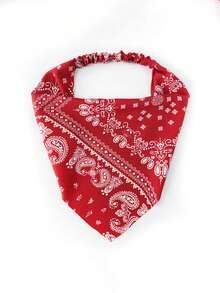 24*16cm 腰果印花弹力发带，女士头饰，发带，发套头巾头巾柔软，轻便时尚简约多功能户外旅行和运动礼品发饰头带，适合女性，学校用品，大学 - 彩色 - 查看 15