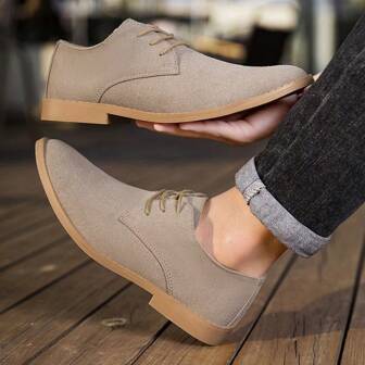Men's New Low-Top Formal Business Shoes, Fashionable Leather Upper Soft Bottom Dress Shoes, British Style