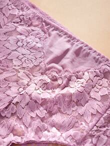 FOVTY 3 件套女士内裤性感蕾丝家居服内衣夜用内衣文胸瑜伽短裤 - 彩色 - 查看 8