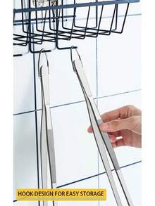 Pinzas de cocina de 12 pulgadas, pinzas finas, pinzas largas de acero inoxidable para cocinar alimentos, mariscos y barbacoa - 1 pinza 02 - Ver 7