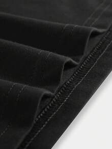 200g Pure Cotton T-Shirt 2025 Summer Ladies New Short Sleeve Pure Cotton Holiday Pattern Short Sleeve Round Neck Couple Wear Small Shirt Tops - 黑色 - 查看 4