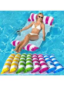 1 pieza Hamaca inflable flotante para piscina, accesorio de fiesta de verano para piscina y playa para adultos, regalo perfecto para vacaciones y relajación en la piscina