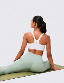 CRZ YOGA Butterlift Sujetador Deportivo para Mujer con Cuello Cuadrado y Doble Forro con Espalda Cruzada - blanco - Ver 7