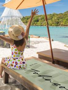 1 pieza Toalla de playa personalizada para parejas - Súper suave, de secado rápido, toalla de natación personalizada, adecuada para piscinas, viajes, yoga, campamento y ejercicio - Regalo perfecto para parejas - Artículo de decoración de playa de moda, un accesorio de playa y viaje suave y cómodo. - Toalla de playa para parejas - Ver 5
