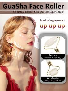 Conjunto de Ferramentas de Massagem de Beleza Facial, Incluindo Rolo, Prancha de Massagem, Prancha de Raspagem das Costas do Corpo, Opções de Rosa e Branco