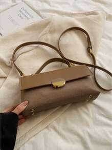 2025 Fashionable Color Contrast Shoulder Diagonal Cross-Body Small Square Handbag For Women, Versatile