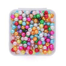300 件/包 ABS 仿珍珠，圆孔 DIY 珠子，适用于手链、项链、珠宝配饰